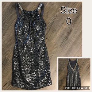 Grey La femme sequin cocktail dress